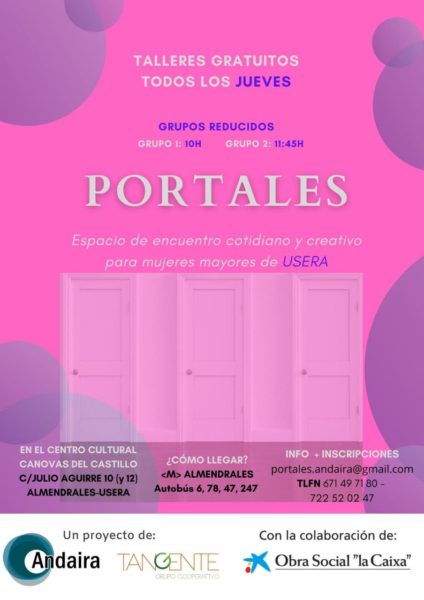 El proyecto “Portales” fortalecerá las redes de apoyo y acompañamiento entre mujeres mayores 2 Portales